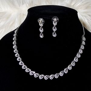 Premium quality Cubic Zircon CZ American Diamond AD necklace earrings set